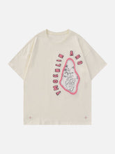 T-Shirt mit Blume des Lebens-Stickerei
